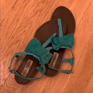 Steve Madden Turquoise Bow Sandals